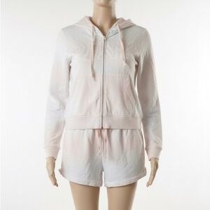 Women's Pink Hoodie & Short Set